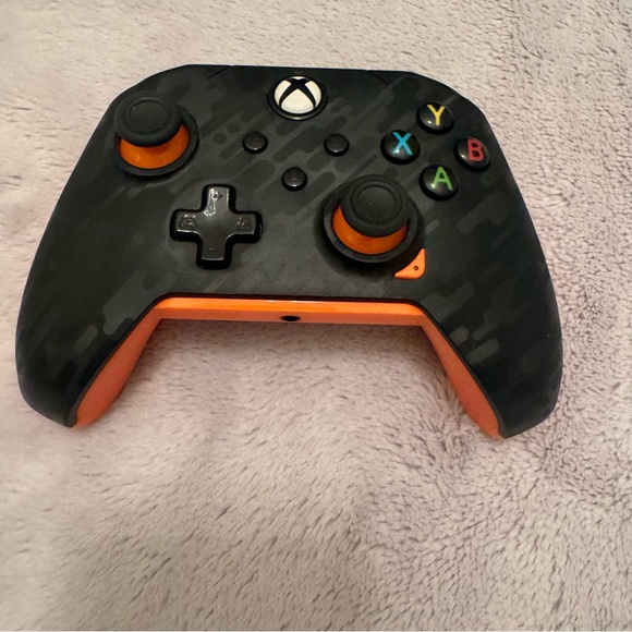 PDP Wired Controller Xbox One Series X|S PC Black Camo Orange NO Cable - Picture 1 of 5